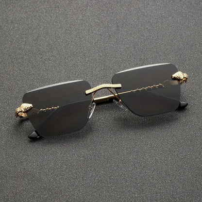 Mens Fashion Cobra Cut Edge Alloy Glasses With Snake Like Temples