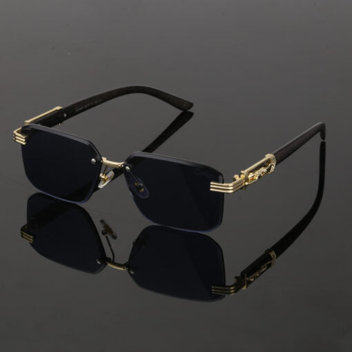 Elite Prism Midnight Black – Rimless Sunglasses